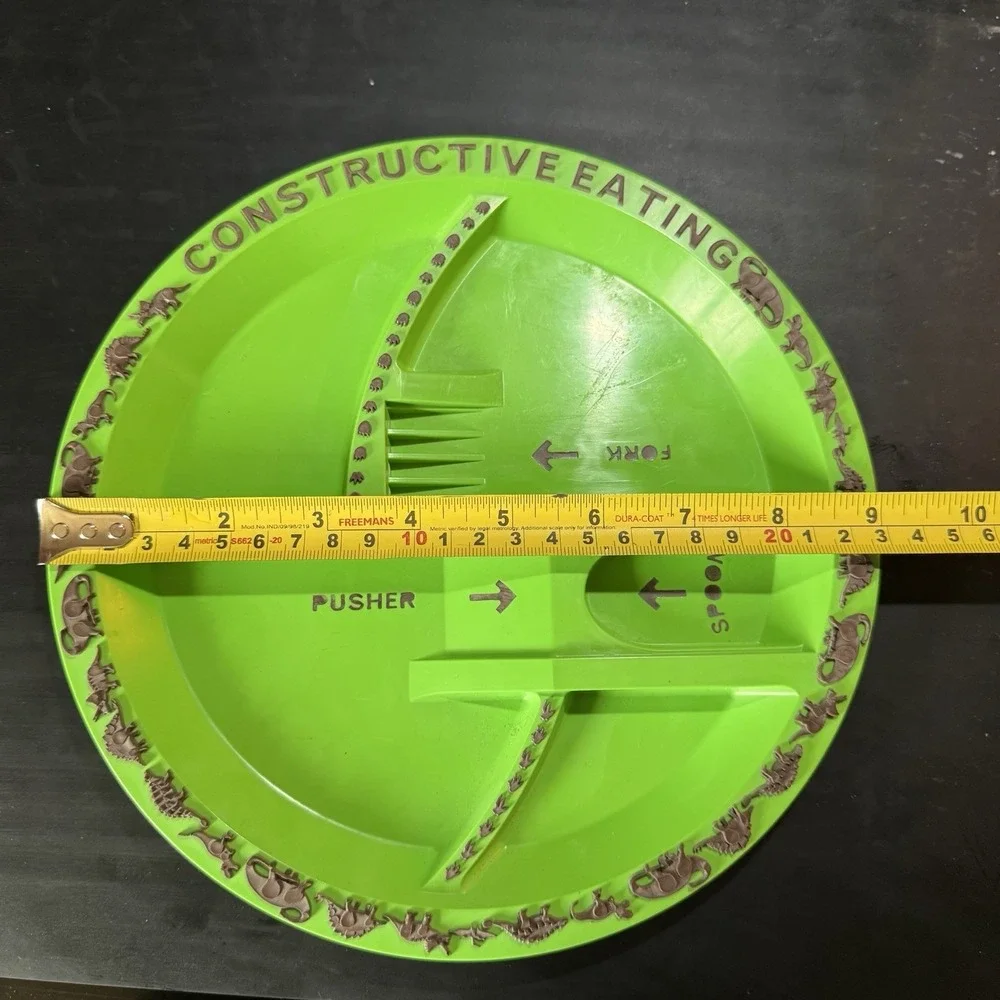 Constructive Eating Construction Zone Plate Green Toddler Divided Plate 9